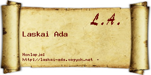 Laskai Ada névjegykártya